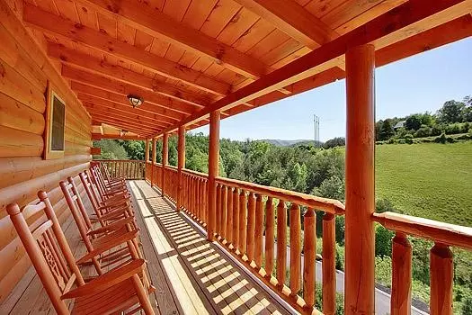 View of the porch from Stress Relief cabin